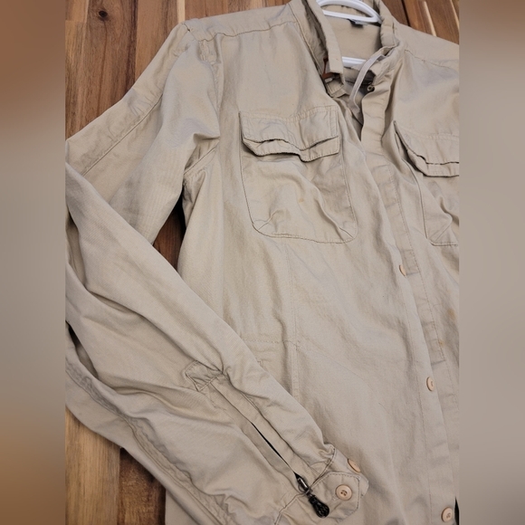 Lightweight  Cargo Khaki Jacket (Large) - Picture 4 of 6